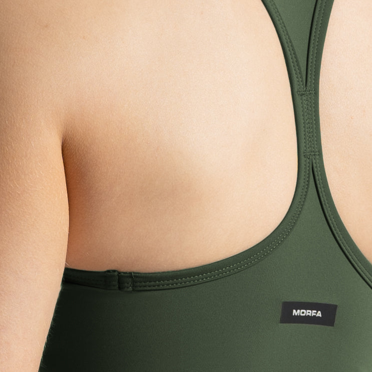PERFOMANCE LONG LINE BRA - FOREST GREEN | PERFORMA