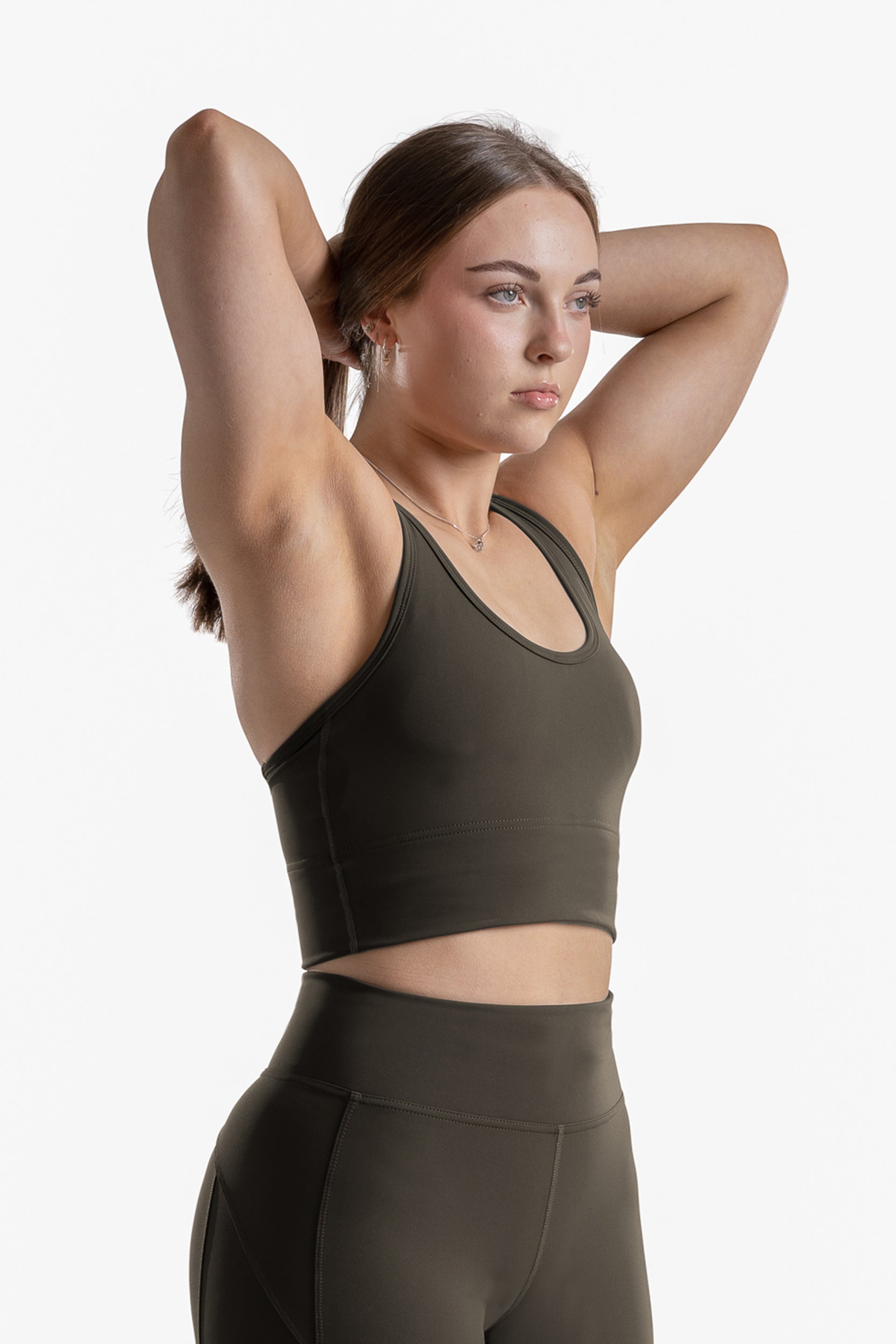 PERFOMANCE LONG LINE BRA - ASH BROWN | PERFORMA