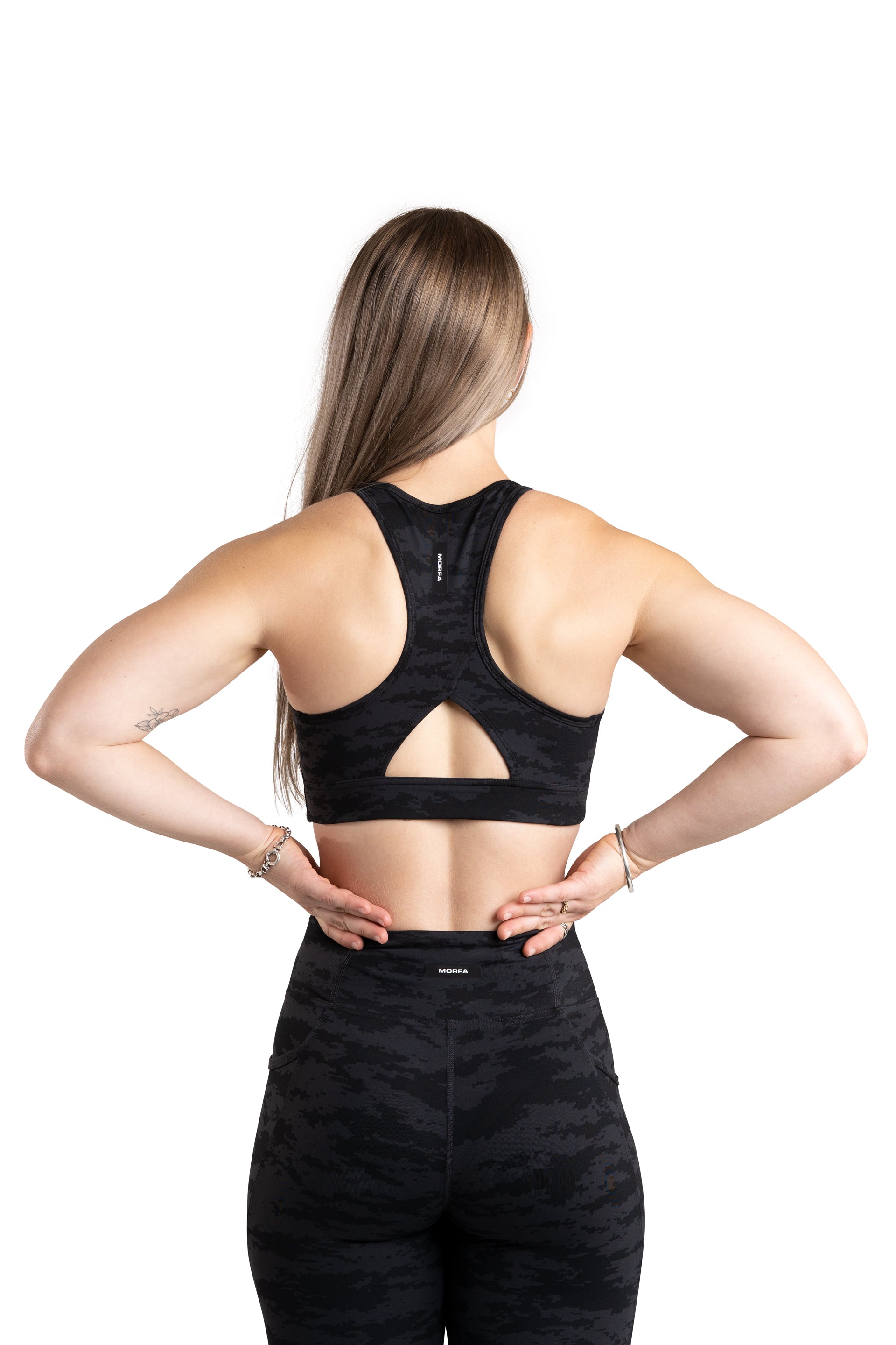 Cut Out Sports Bra - BLACK CAMO | CONTOUR