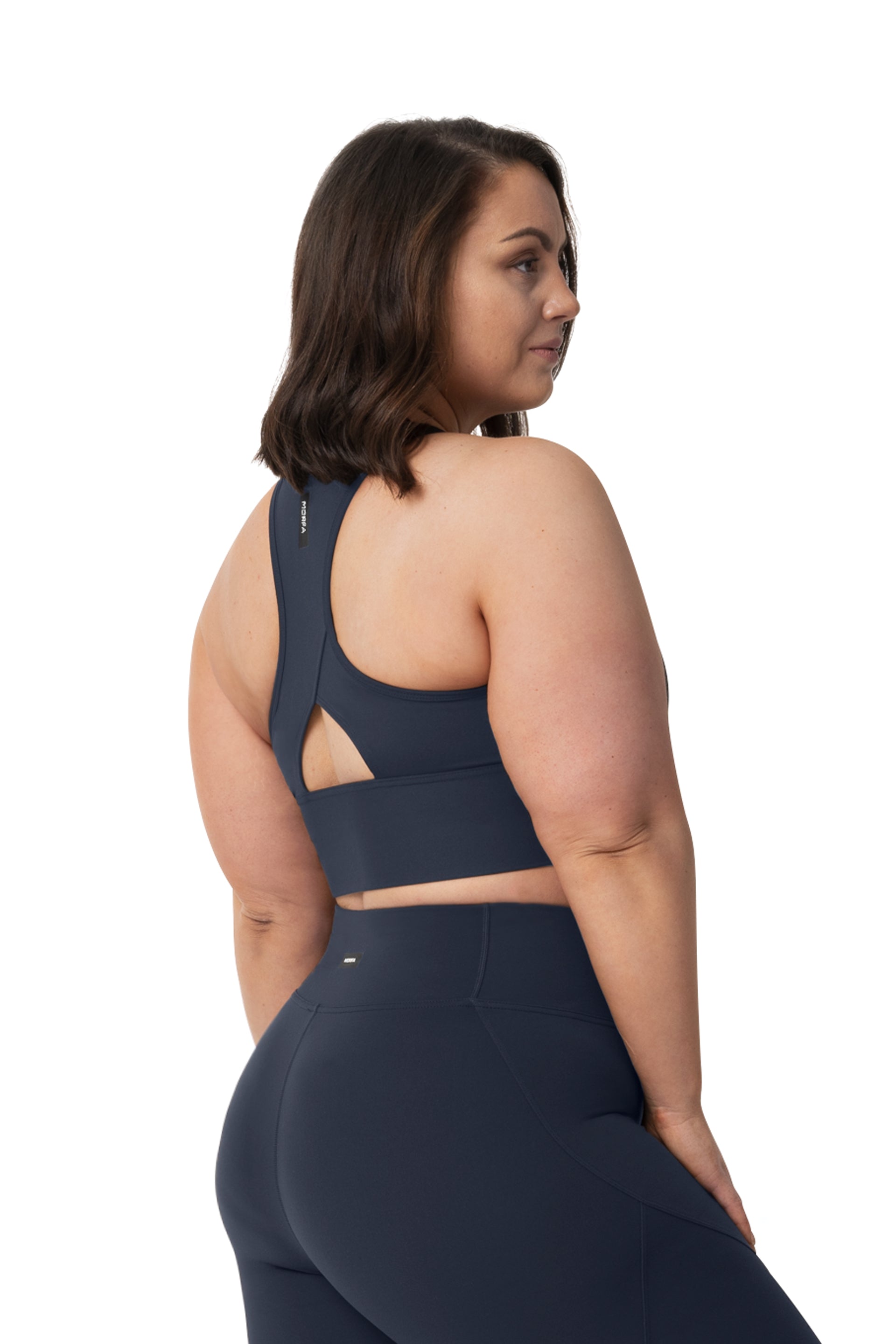 Cut Out Long Line Bra - NAVY | CONTOUR