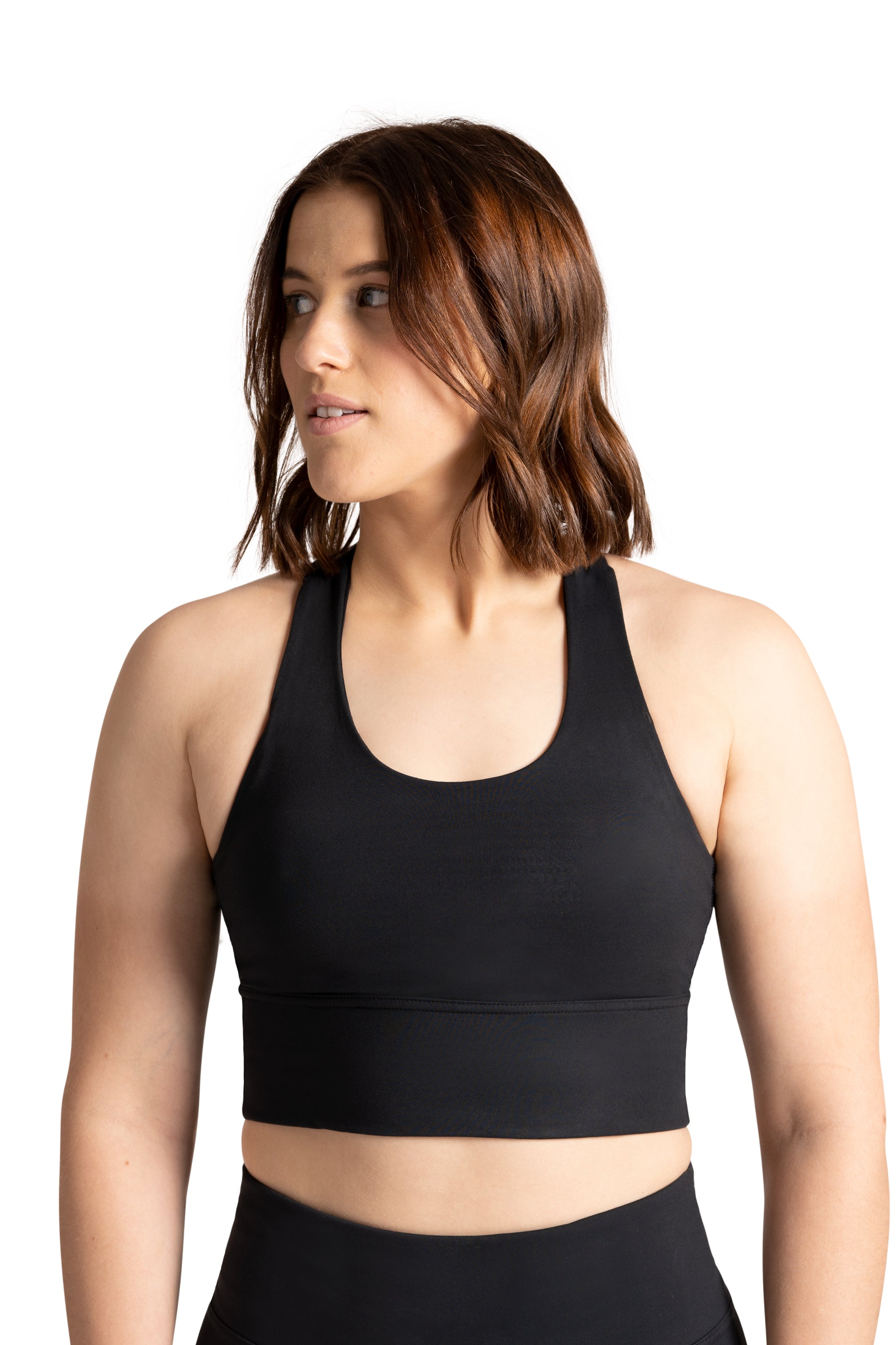 Strappy Long Line Bra - BLACK | CONTOUR