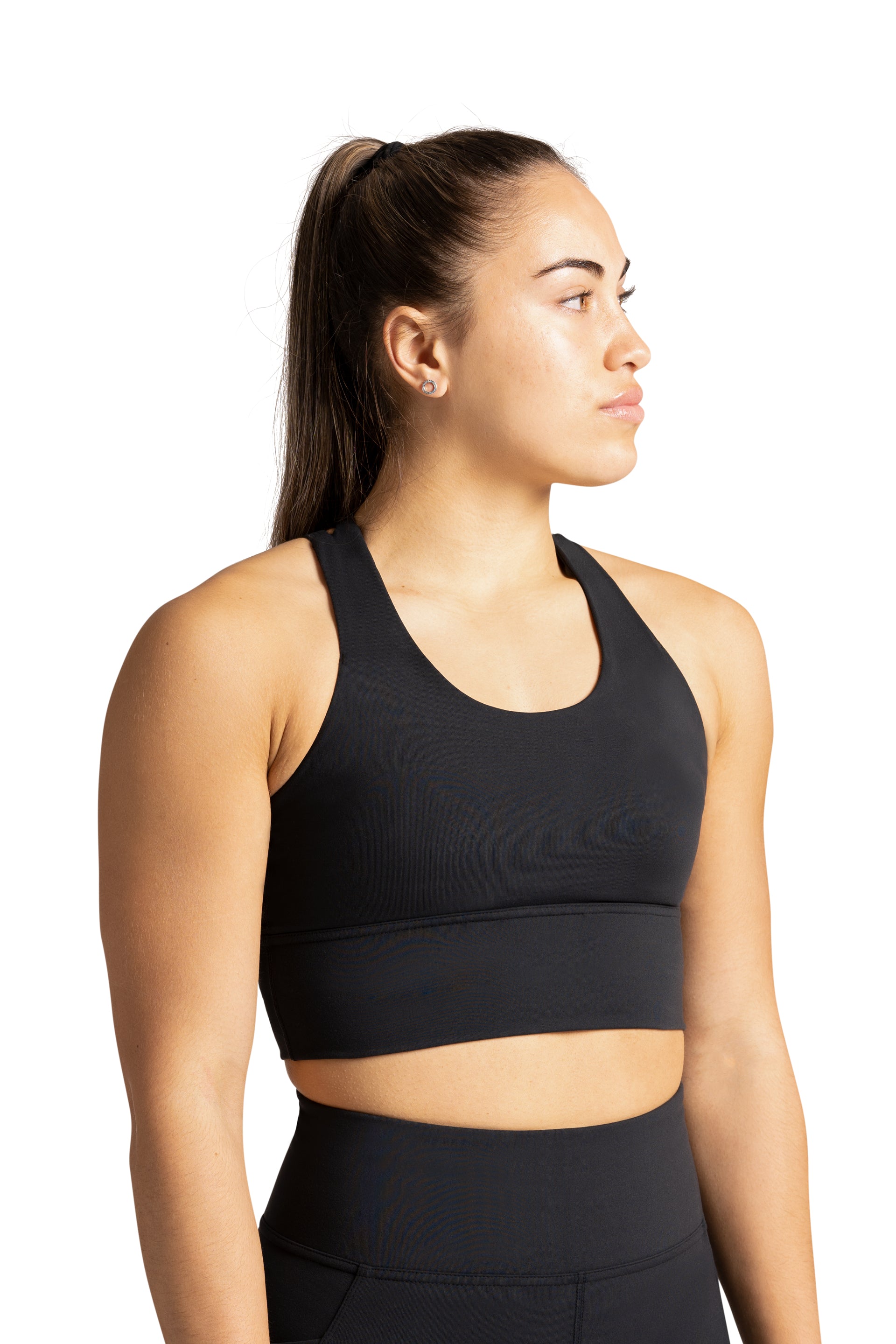 Strappy Long Line Bra - BLACK | CONTOUR