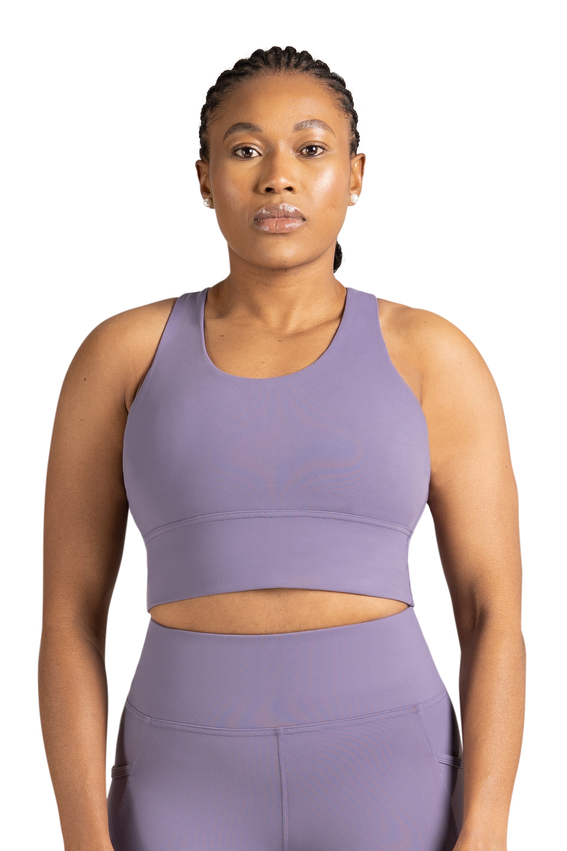 Strappy Long Line Bra - PASTEL PURPLE | CONTOUR