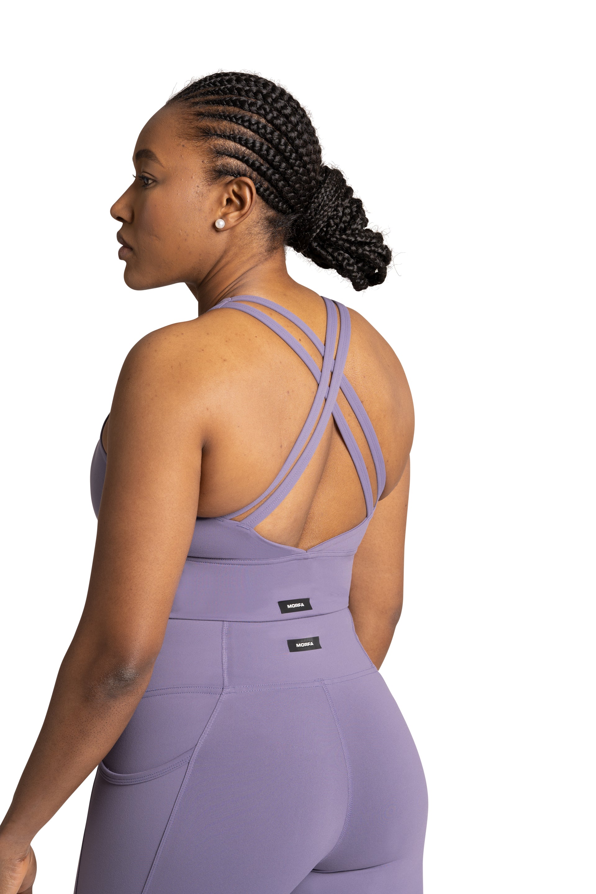 Strappy Long Line Bra - PASTEL PURPLE | CONTOUR