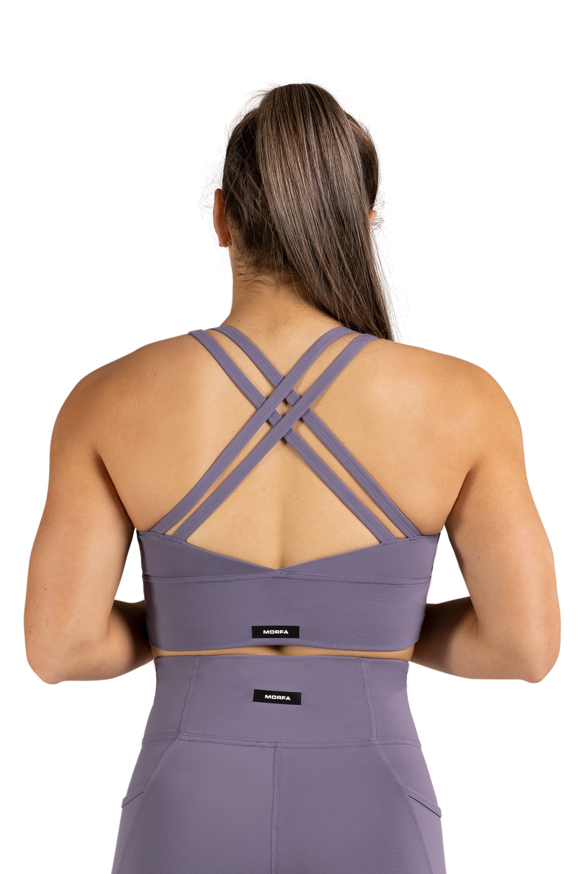Strappy Long Line Bra - PASTEL PURPLE | CONTOUR