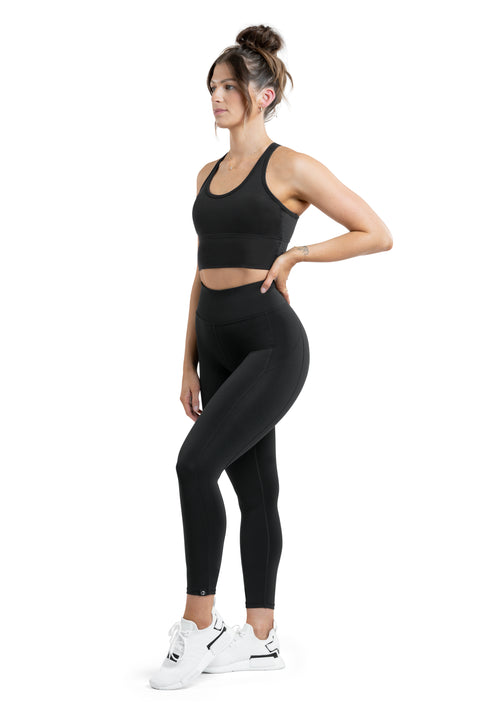 PERFORMANCE 7/8 TIGHT - BLACK - (HYBRID KNIT)