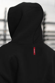 WARM-UP FULL ZIP HOODIE - BLACK