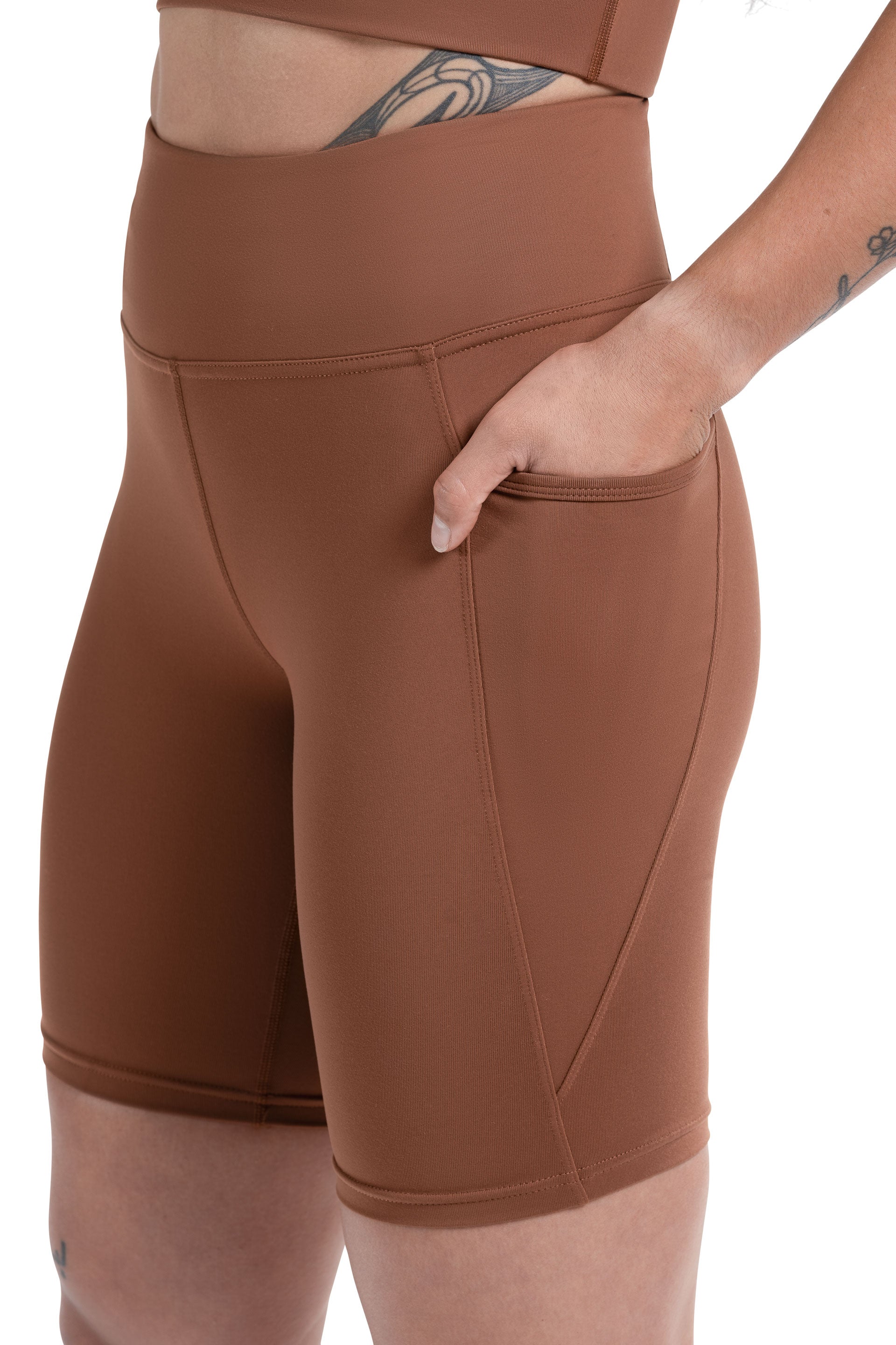 SIDE POCKET BIKE SHORT - RUST | CONTOUR