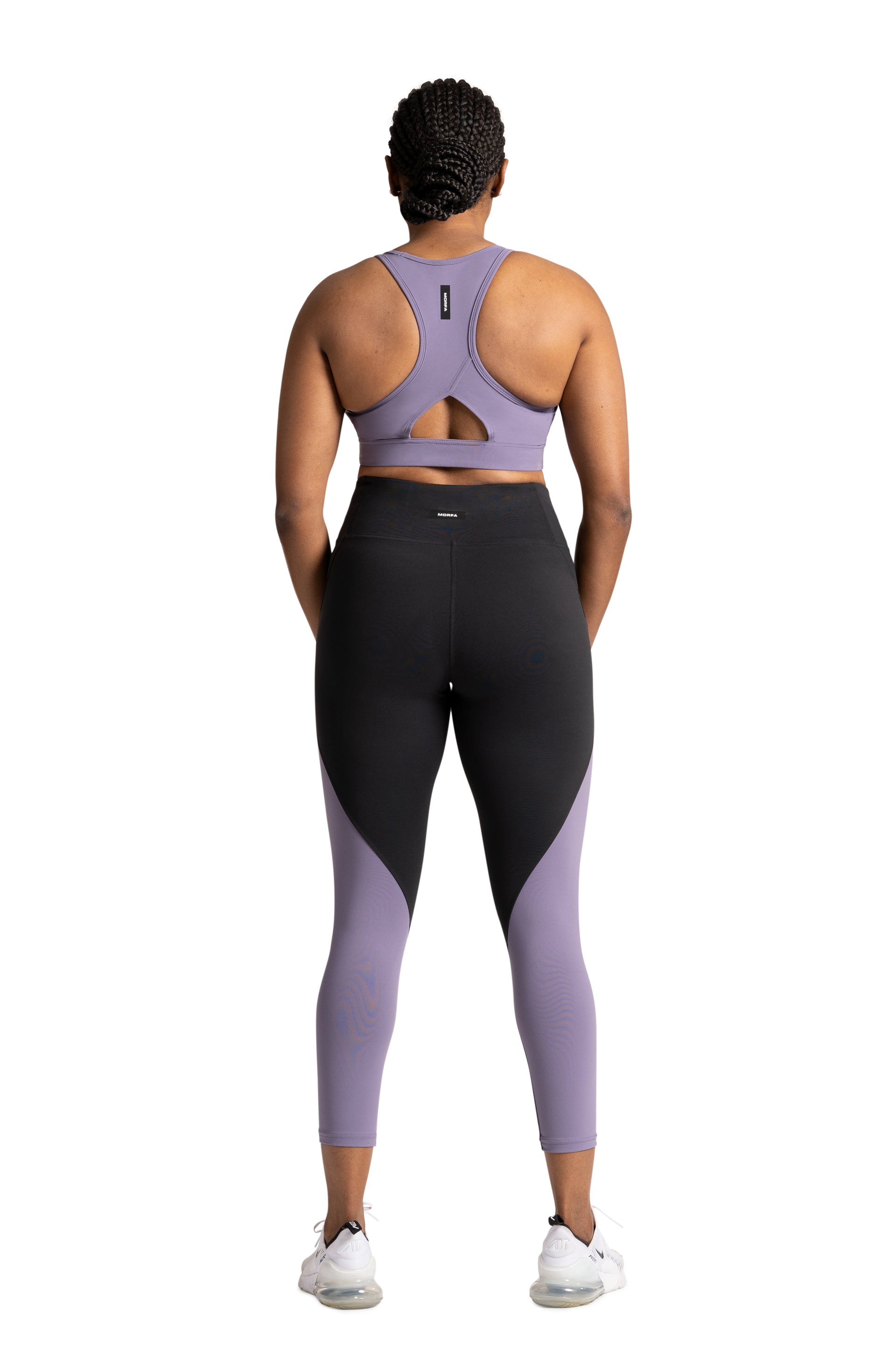 SCULPT 7/8 TIGHTS - BLACK / PASTEL PURPLE | CONTOUR