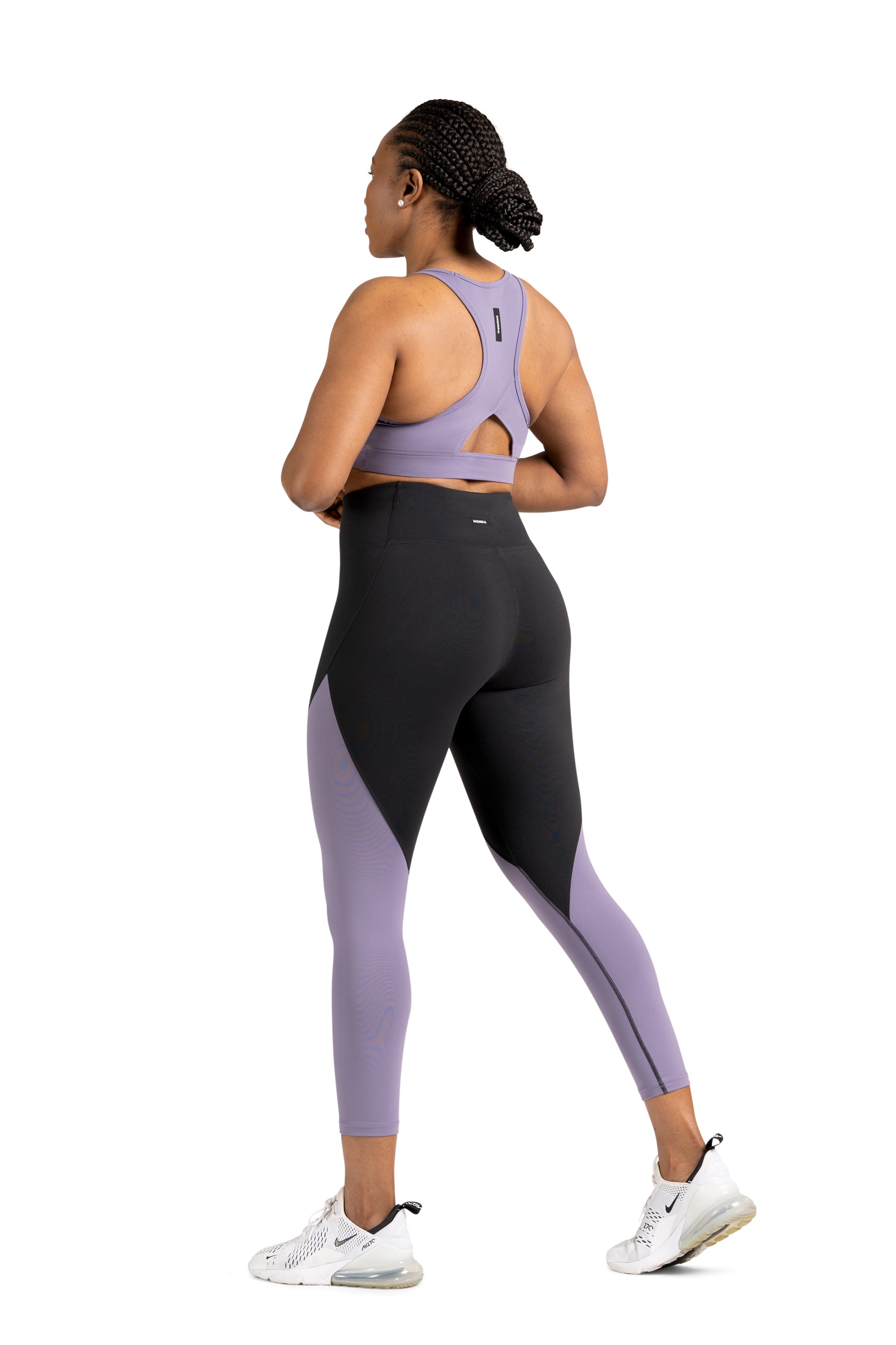 SCULPT 7/8 TIGHTS - BLACK / PASTEL PURPLE | CONTOUR