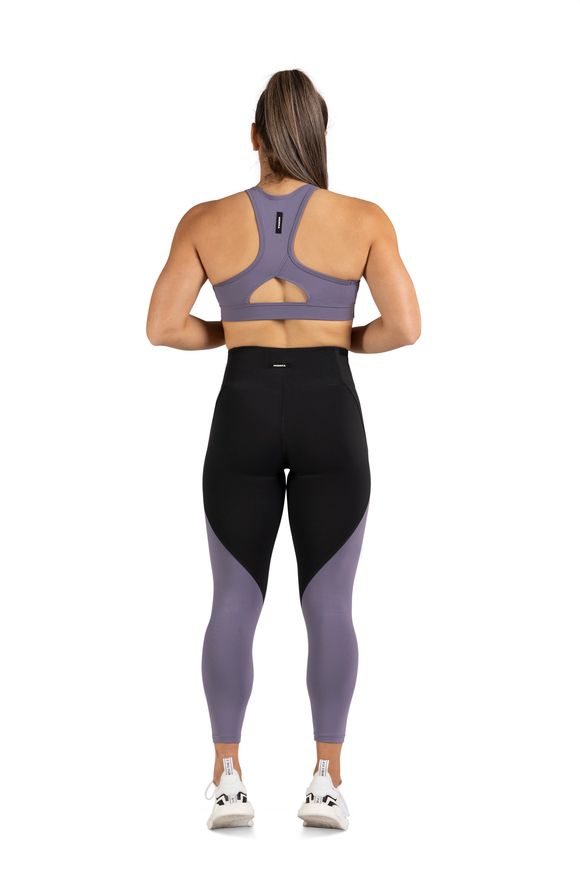 SCULPT 7/8 TIGHTS - BLACK / PASTEL PURPLE | CONTOUR