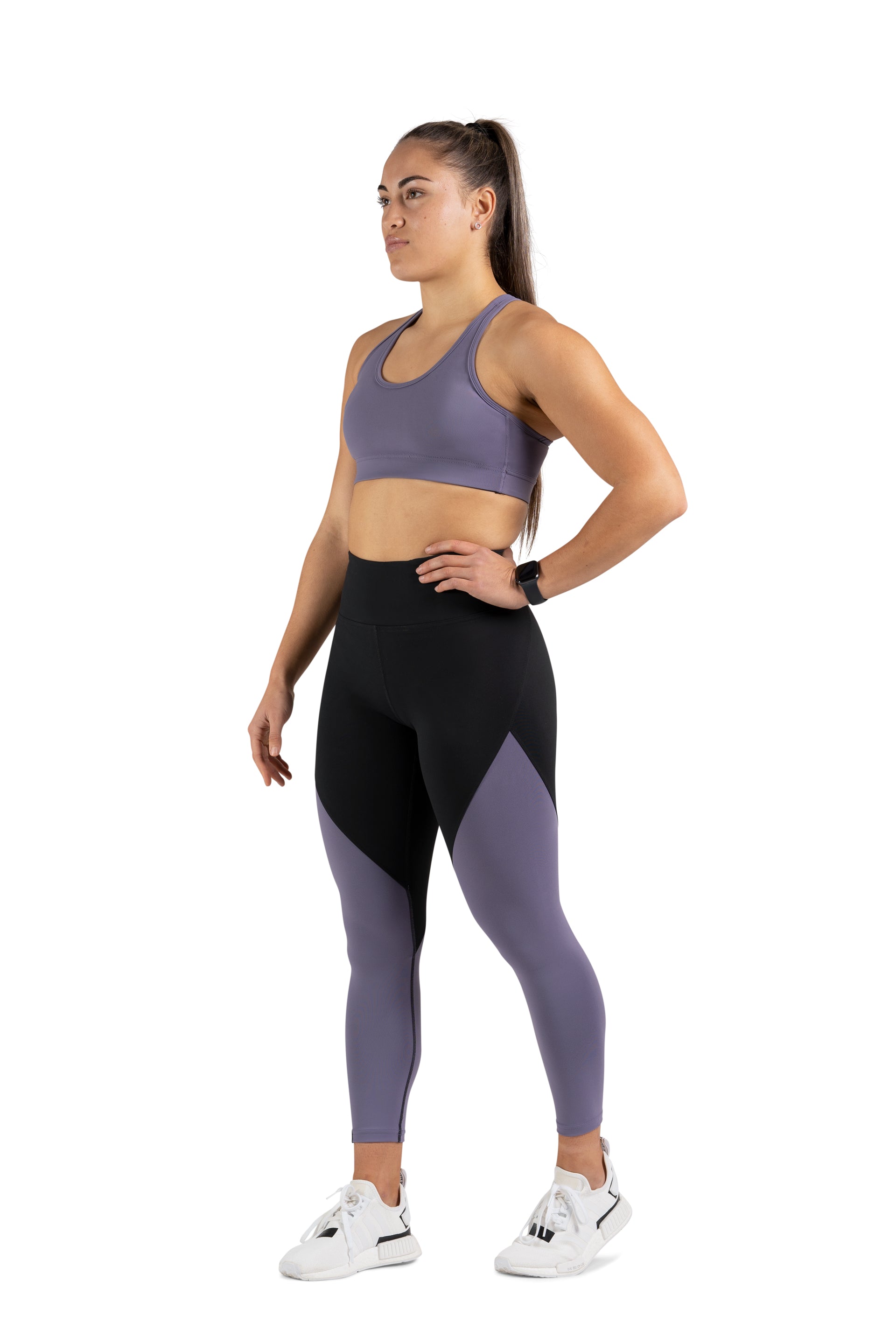 SCULPT 7/8 TIGHTS - BLACK / PASTEL PURPLE | CONTOUR