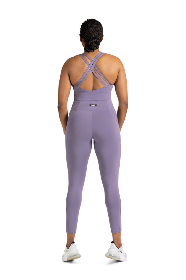 HIGH WAISTED SIDE POCKET F/L TIGHT - PASTEL PURPLE