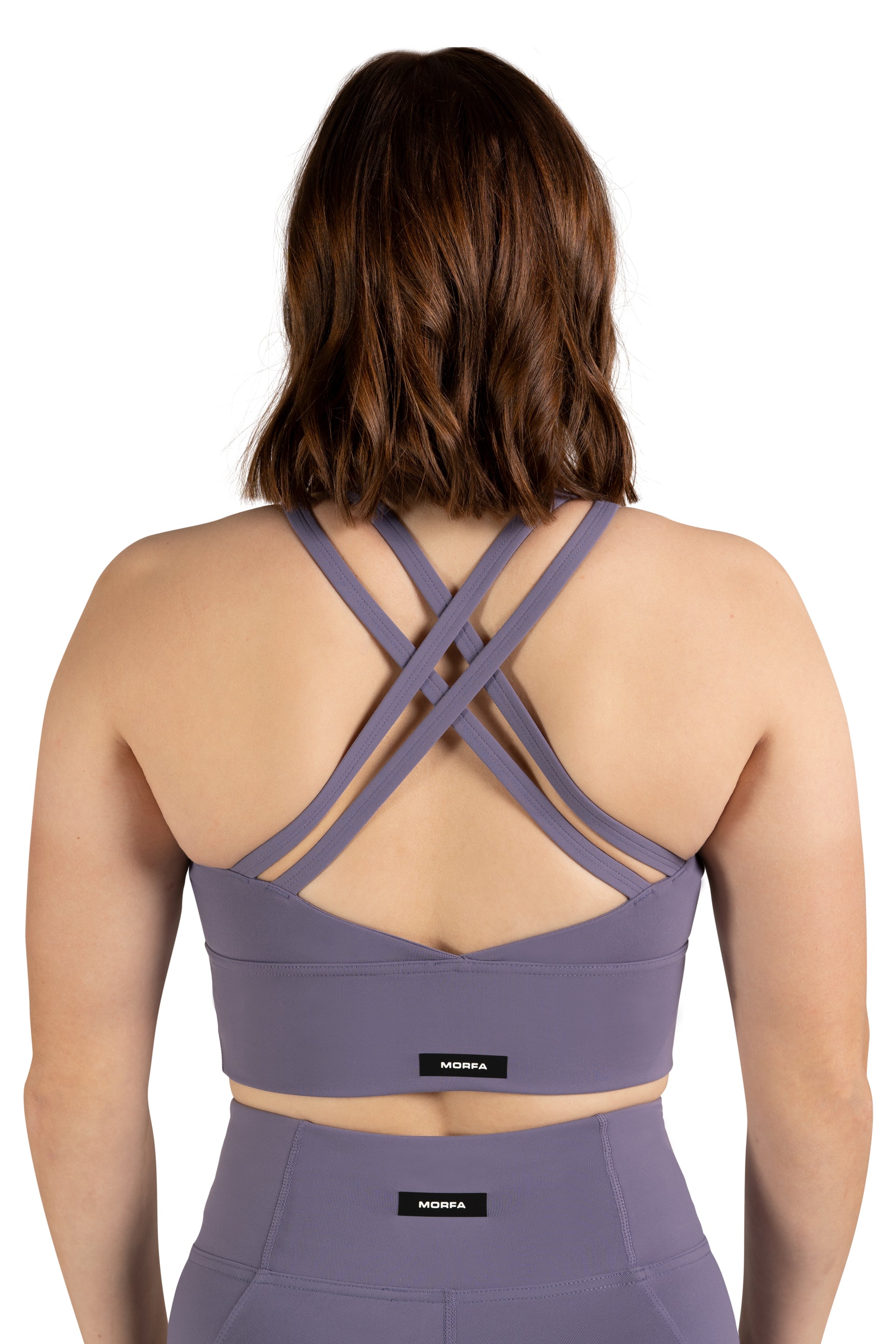 Strappy Long Line Bra  - PASTEL PURPLE | CONTOUR